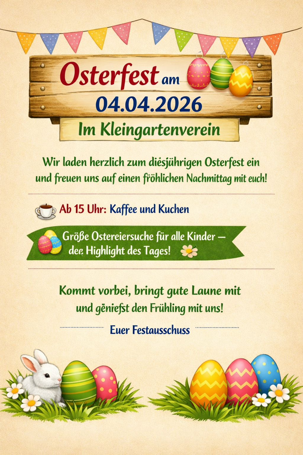 Flyer zum Osterfest
