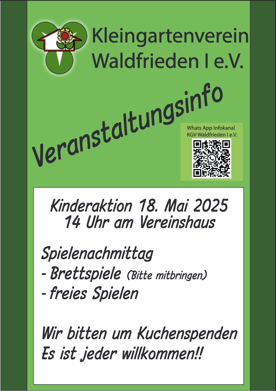 Flyer zum Spielenachmittag